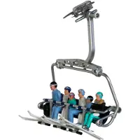 Jaegerndorfer Figuren zittend ski's 6 stuks