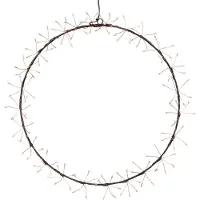 Luca Lighting Lichtkrans met Warm Witte LED Verlichting - Ø50 cm - Zwart