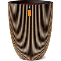 Capi Europe Bloempot Groove Zwart / Goud D 46 H 58 Cm