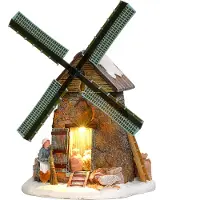 Luville Molendam Graanmolen | Adapter inbegrepen | 20 x 17 x 24,5 cm