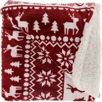Unique living Plaid Dieren Yael Rood 150 X 200 Cm
