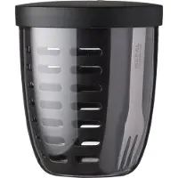 Mepal - Ellipse fruit & veggie pot - 600 ml - Incl. vorkje - Nordic black