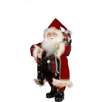 House of Seasons Kerstman - Rood - 23 x 17 x 47 cm