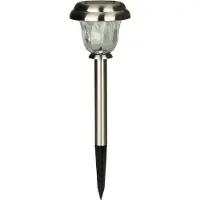 Luxform Solar Staande Buitenlamp Vermont Zilver D 11,5 H 38 Cm