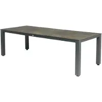 Tierra Outdoor Briga Dining tafel Trespa Top Forest Grey 240 x 100 cm Charcoal Frame