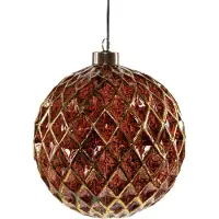 Anna's Collection Glass Ball Antique Gold 15Cm 15Led Classic Warm / Mercu