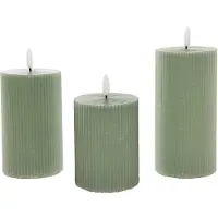 Anna's Collection Led Stompkaars Riba Groen D 7,5 H 10 / 12,5 / 15 Cm 3 Stuks