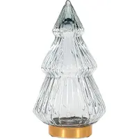 Coen Bakker B.O.T. Tree Glass 15X28,5 cm Grey With Golden Base 10Led kerstverlichting Anna's Collection