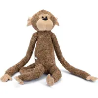 Beeztees XL-Honden knuffel Aap Vik - Honden speelgoed - Hondenspeeltjes - Extra groot - Zonder piep - Pluche - 80x30x20 cm