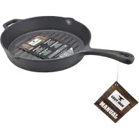 Cast iron Grillpan Zwart D 28 H 5 Cm