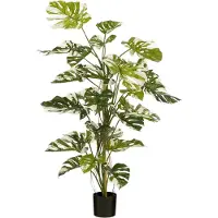 Intratuin Mica Decorations Kunstplant Monstera Witbont H 140 D 120 Cm