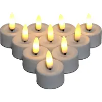 Anna's Collection Led waxinelicht 3.8 x 5 cm | Wit | 3D vlam | 10 stuks