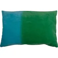 Linen&More Lara Sierkussen Duotoon Blauw / Groen 30 X 50 X 8 Cm