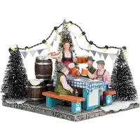 Luville Kerstdorpminiatuur Biergarten (bier Drinken) 10,5 X 10 X 12 Cm