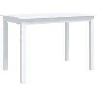 vidaXL Eettafel, wit, 114x71x75 cm, massief hout, rubberboom