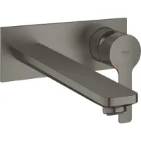 GROHE Wastafelmengkraan wand lineare new l-size tweegats hard graphite geborsteld