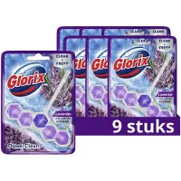 Glorix - WC blokjes - Lavendel - 9 stuks - Voordeelverpakking