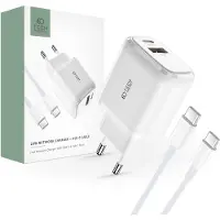 Tech-Protect 2 Poort 20 Watt USB Oplader Met USB-C Kabel