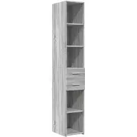 vidaXL Hoge kast, grijs Sonoma, 30x42,5x185 cm, houtvezel