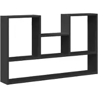 vidaXL Wandschap 99x15x60 cm bewerkt hout zwart