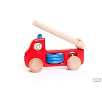 Bajo Houten Brandweerwagen Luxe - 15 cm