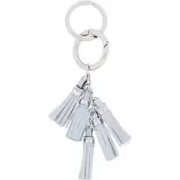 Lancel Sleutelhanger Tassensierraad Pompon leder White 3,5 x 14 x 1,5 cm