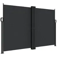 vidaXL Zijmarkies, uitschuifbaar, zwart, 160x600 cm