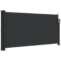 vidaXL Windscherm uittrekbaar 100x500 cm zwart