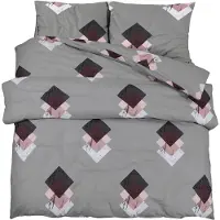 vidaXL Dekbedovertrekset 200x200 cm katoen grijs