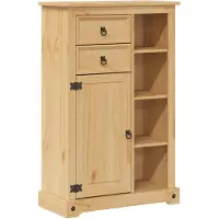 vidaXL Badkamerkast Corona 70x33x110 cm massief grenenhout