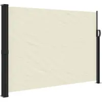 vidaXL Windscherm uittrekbaar 140x300 cm crèmekleurig