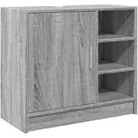 vidaXL Wastafelkast 63x29x55 cm bewerkt hout grijs sonoma eikenkleurig