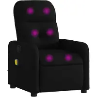 vidaXL Massagestoel verstelbaar stof zwart