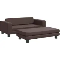 vidaXL Hondenmand met verlengstuk 100x50x30 cm kunstleer bruin