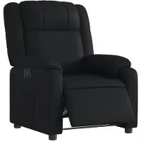 vidaXL Fauteuil elektrisch verstelbaar kunstleer zwart