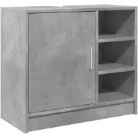 vidaXL Wastafelkast 63x29x55 cm bewerkt hout betongrijs