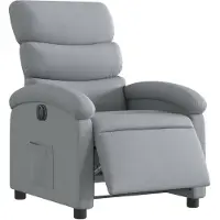 vidaXL Fauteuil elektrisch verstelbaar stof lichtgrijs