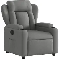 vidaXL Fauteuil elektrisch verstelbaar stof donkergrijs
