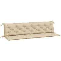 vidaXL Tuinbankkussens 2 st 200x50x7 cm oxford stof beige