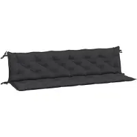 vidaXL Tuinbankkussens 2 st 200x50x7 cm oxford stof zwart