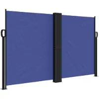 vidaXL Windscherm uittrekbaar 140x1000 cm blauw