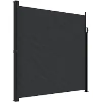 vidaXL Windscherm uittrekbaar 200x500 cm zwart