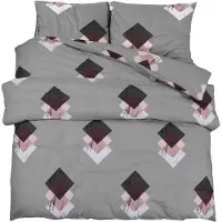 vidaXL Dekbedovertrekset 200x200 cm katoen grijs
