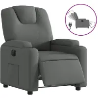 vidaXL Fauteuil elektrisch verstelbaar stof donkergrijs