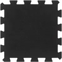 vidaXL Rubbertegels 16 st 16 mm 30x30 cm zwart