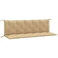 vidaXL Tuinbankkussens, 2 stuks, gemêleerd beige, 180x50x7 cm, stof