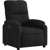 vidaXL Fauteuil verstelbaar elektrisch microvezelstof zwart