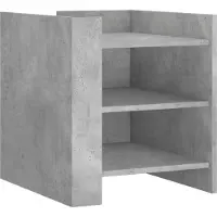 vidaXL Nachtkastje 45x50x50 cm bewerkt hout betongrijs