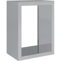 vidaXL Haardhoutrek 60x40x80 cm gegalvaniseerd staal