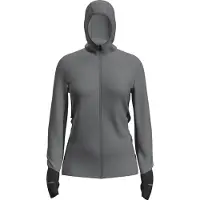 Icebreaker - Women's Descender L/S Zip Hood - Merinohoodie XS, zwart